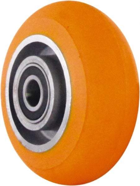 Caster Connection - 5 Inch Diameter x 2 Inch Wide, Polyurethane on Aluminum Caster Wheel - 750 Lb. Capacity, 2.2 Inch Hub Length, 1/2 Inch Axle Diameter, Sealed Precision Ball Bearing - Caliber Tooling