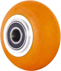 Caster Connection - 4 Inch Diameter x 2 Inch Wide, Polyurethane on Aluminum Caster Wheel - 650 Lb. Capacity, 2.2 Inch Hub Length, 1/2 Inch Axle Diameter, Sealed Precision Ball Bearing - Caliber Tooling