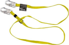 Miller - 6' Long, 310 Lb Capacity, 1 Leg Locking Snap Hook Harness Positioning/Restraint Lanyard - 1-1/2" Diam, Polyester Webbing, Locking Snap Hook Anchorage Connection - Caliber Tooling