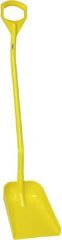 Vikan - 13-1/4" High Square Plastic Shovel - 39-7/8" Long D-Grip Handle - Caliber Tooling