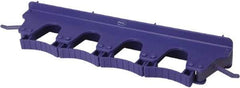 Vikan - 22 Lb Capacity, 3-5/32" Projection, Polypropylene/Rubber Wall Strip Organizer - 15-1/2" OAL - Caliber Tooling