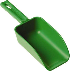 Remco - 16 oz Green Polypropylene Flat Bottom Scoop - 3.2" Wide x 2" Deep Bowl, 10.4" OAL - Caliber Tooling