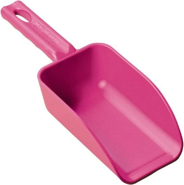 Remco - 16 oz Pink Polypropylene Flat Bottom Scoop - 3.2" Wide x 2" Deep Bowl, 10.4" OAL - Caliber Tooling