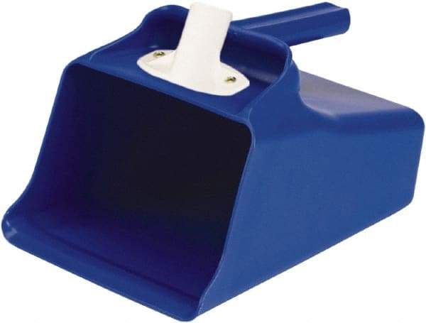 Remco - 128 oz Blue Polypropylene Flat Bottom Scoop - 8.7" Wide x 7.3" Deep Bowl, 11" OAL - Caliber Tooling