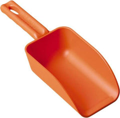 Remco - 16 oz Orange Polypropylene Flat Bottom Scoop - 3.2" Wide x 2" Deep Bowl, 10.4" OAL - Caliber Tooling