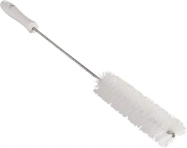 Vikan - 1-5/8" Diam Polyester Valve Brush - 19-5/8" OAL, 5-5/8" Head Length, Polypropylene & Stainless Steel Handle - Caliber Tooling