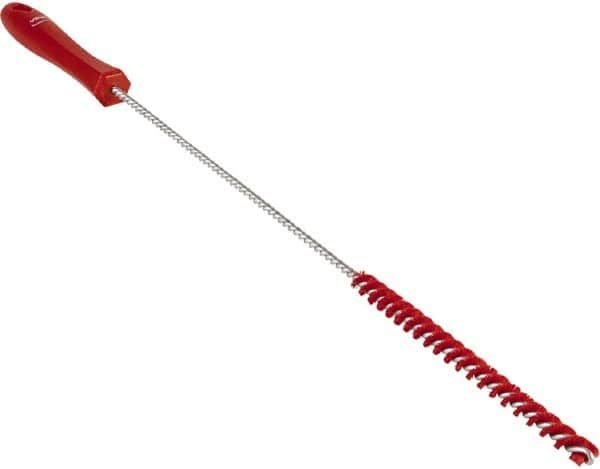 Vikan - 0.4" Diam Polyester Valve Brush - 19-5/8" OAL, 5-11/16" Head Length, Polypropylene & Stainless Steel Handle - Caliber Tooling