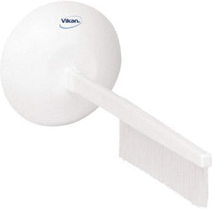 Vikan - 2-3/4" Bristle Length, Polyester Cleaning & Finishing Brush - 8" Long x 2-3/4" Wide Head, 20" OAL, White, Polypropylene Block - Caliber Tooling