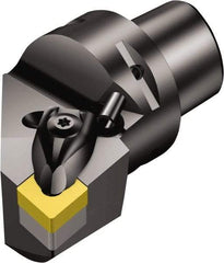 Sandvik Coromant - Right Hand Cut, Size C6, CNMG 120408 Insert Compatiblity, Internal or External Modular Turning & Profiling Cutting Unit Head - 45mm Ctr to Cutting Edge, 65mm Head Length, Through Coolant, Series T-Max P - Caliber Tooling