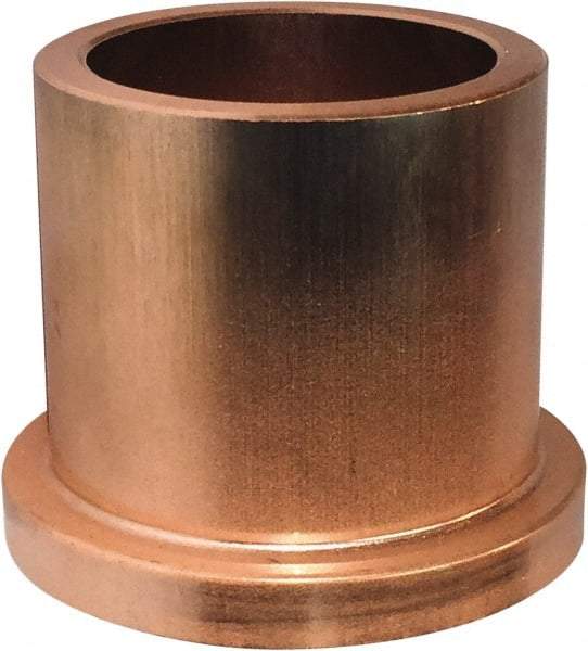 Bunting Bearing - 3/8" Inside x 5/8" Outside Diam, Powdered Metal Flanged Bearing - 7/8" Flange Outside Diam, 1/16" Flange Thickness, 1" OAL - Caliber Tooling