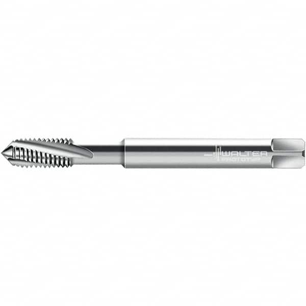 Walter-Prototyp - 1/4-20 ~DIN 2184-1 3 Flute 3B Semi-Bottoming Spiral Flute Tap - High Speed Steel, Uncoated, 81.41mm OAL, Right Hand Flute, Right Hand Thread, 5.020, Series 224164 - Caliber Tooling