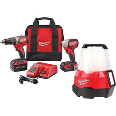 Milwaukee Tool - 18 Volt Cordless Tool Combination Kit - Includes 1/2" Brushless Hammer Drill/Driver & Brushless 1/4" Impact Driver, Lithium-Ion Battery Included - Caliber Tooling