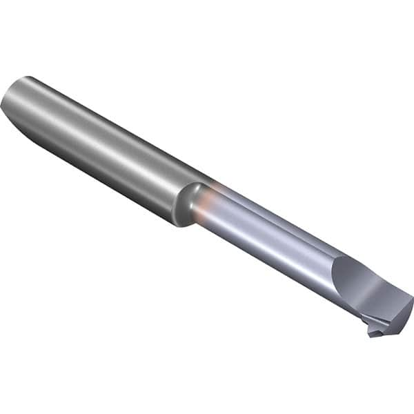 Vargus - 16mm Cutting Depth, 16 to 48 TPI, 6.2mm Diam, Internal Thread, Solid Carbide, Single Point Threading Tool - TiCN Finish, 42mm OAL, 6mm Shank Diam, 2.9mm Projection from Edge, 0.5 to 1.5mm Pitch, 55° Profile Angle - Exact Industrial Supply