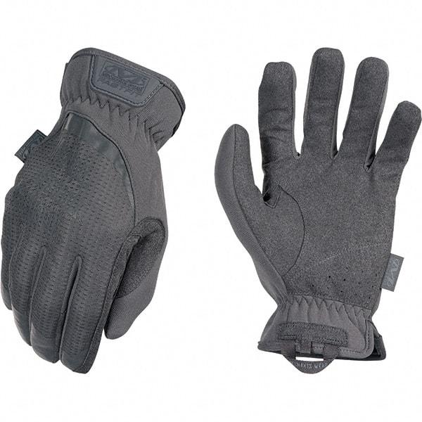 Mechanix Wear - Size S Work Gloves - For Mechanic's & Lifting, Uncoated, Elastic Band Cuff, Full Fingered, Gray, Paired - Caliber Tooling