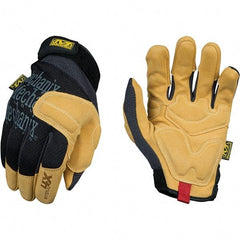 Mechanix Wear - Size S Abrasion Protection Work Gloves - For Mechanic's & Lifting, Uncoated, Hook & Loop Cuff, Full Fingered, Black, Paired - Caliber Tooling