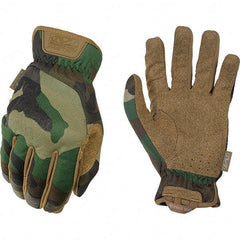 Mechanix Wear - Size 2XL Work Gloves - For Mechanic's & Lifting, Uncoated, Elastic Band Cuff, Full Fingered, Camouflage, Paired - Caliber Tooling