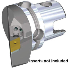 Kennametal - Left Hand Cut, Size KM40TS, DN.. 150608 & DN.. 442 Insert Compatiblity, External Modular Turning & Profiling Cutting Unit Head - 27mm Ctr to Cutting Edge, 50mm Head Length, Through Coolant, Series KM40 - Caliber Tooling