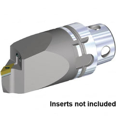 Kennametal - Left Hand Cut, Size KM4X63, VB.. 160408 & VB.. 332 Insert Compatiblity, Internal Modular Turning & Profiling Cutting Unit Head - 115mm Head Length, Through Coolant, Series KM4X - Caliber Tooling