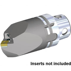 Kennametal - Neutral Cut, Size KM4X63, CN.. 120408 & CN.. 432 Insert Compatiblity, Internal Modular Turning & Profiling Cutting Unit Head - 115mm Head Length, Through Coolant, Series KM4X - Caliber Tooling