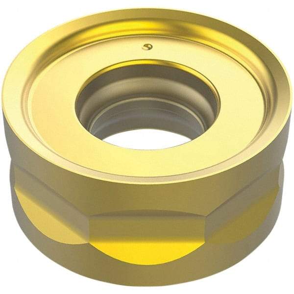 Seco - RNMU1204 M10 Grade F40M Carbide Milling Insert - TiAlN Finish, 4.8mm Thick, 12mm Inscribed Circle - Caliber Tooling