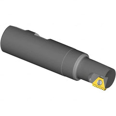 Vargus - 0.669" Cut Diam, 1.14" Max Depth of Cut, 5/8" Shank Diam, Internal/External Indexable Thread Mill - Insert Style 3B, 3/8" Insert Size, 1 Insert, Toolholder Style BTMNC, 3.15" OAL - Caliber Tooling