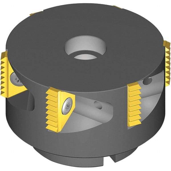 Vargus - 3.15" Cut Diam, 11.811" Max Depth of Cut, 1" Arbor Hole Diam, Internal/External Indexable Thread Mill - Insert Style 5, 5/8" Insert Size, 6 Inserts, Toolholder Style TMSH-D, 2" OAL - Caliber Tooling