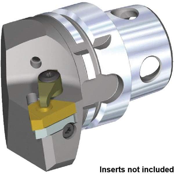 Kennametal - Insert Style LT 27ER, 70mm Head Length, Right Hand Cut, Internal/External Modular Threading Cutting Unit Head - System Size KM4X63, 43mm Center to Cutting Edge, Series KM4X - Caliber Tooling