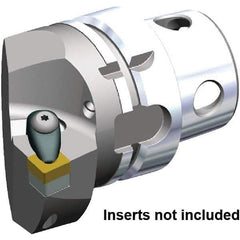 Kennametal - Insert Style CN.. 120408, CN.. 432, 70mm Head Length, Left Hand Cut, Internal/External Modular Threading Cutting Unit Head - System Size KM4X63, 43mm Center to Cutting Edge, Series Kenclamp - Caliber Tooling