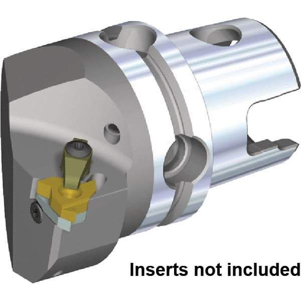 Kennametal - Insert Style LT22NR, 70mm Head Length, Right Hand Cut, Internal Modular Threading Cutting Unit Head - System Size KM4X63, 43mm Center to Cutting Edge, Series KM4X - Caliber Tooling