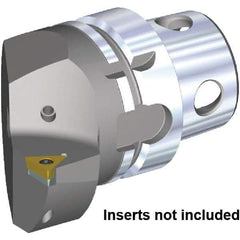 Kennametal - Insert Style TC.. 16T308, TC.. 3252, 70mm Head Length, Right Hand Cut, Internal/External Modular Threading Cutting Unit Head - System Size KM4X63, 43mm Center to Cutting Edge, Series KM4X - Caliber Tooling