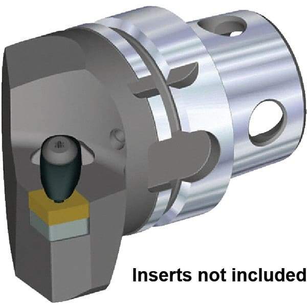 Kennametal - Insert Style CN.. 120408, CN.. 432, 70mm Head Length, Left Hand Cut, Internal/External Modular Threading Cutting Unit Head - System Size KM4X63, 38mm Center to Cutting Edge, Series Kenclamp - Caliber Tooling