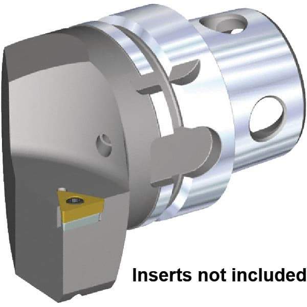 Kennametal - Insert Style TC.. 16T308, TC.. 3252, 70mm Head Length, Right Hand Cut, Internal/External Modular Threading Cutting Unit Head - System Size KM4X63, 43mm Center to Cutting Edge, Series KM4X - Caliber Tooling