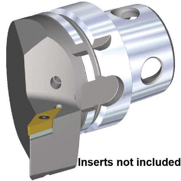 Kennametal - Insert Style VB.. 160408, VB.. 332, 70mm Head Length, Left Hand Cut, Internal/External Modular Threading Cutting Unit Head - System Size KM4X63, 43mm Center to Cutting Edge, Series KM4X - Caliber Tooling