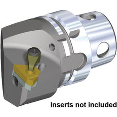 Kennametal - Insert Style LT22NL, 70mm Head Length, Left Hand Cut, Internal Modular Threading Cutting Unit Head - System Size KM4X63, 43mm Center to Cutting Edge, Series KM4X - Caliber Tooling