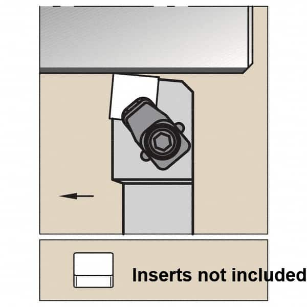 Kennametal - CSXN, Left Hand Cut, 5° Lead Angle, 25mm Shank Height x 25mm Shank Width, Negative Rake Indexable Turning Toolholder - 150mm OAL, SN.N 120408 Insert Compatibility, Series CSXN - Caliber Tooling