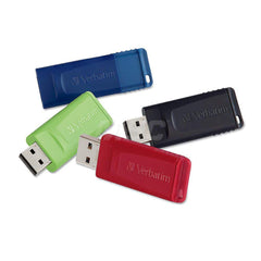 Verbatim - Office Machine Supplies & Accessories; Office Machine/Equipment Accessory Type: Flash Drive ; For Use With: Windows XP Vista & 7 & Higher; Mac OS X 10.1 & Higher; Linux kernel 2.6 & Higher ; Storage Capacity: 16GB ; Color: Black; Blue; Green; - Exact Industrial Supply