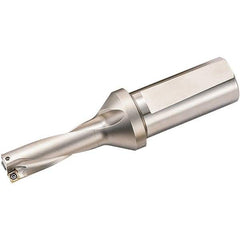 Kyocera - 2.436" Max Drill Depth, 3xD, 0.812" Diam, Indexable Insert Drill - 2 Inserts, 1" Shank Diam, Weldon Shank - Caliber Tooling