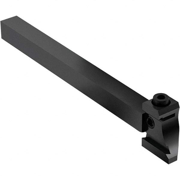 Seco - Tool Block Style 150.10-JETI, 15.49mm Blade Height, 80.3mm OAL, 1/2" OAH, Indexable Cutoff Blade Tool Block - 0.5mm Shank Height, 1/2" Shank Width, Through Coolant - Caliber Tooling