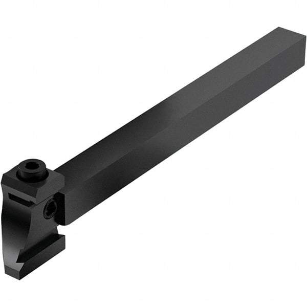 Seco - Tool Block Style 150.10-JETI, 15.49mm Blade Height, 80.3mm OAL, 1/2" OAH, Indexable Cutoff Blade Tool Block - 0.5mm Shank Height, 1/2" Shank Width, Through Coolant - Caliber Tooling