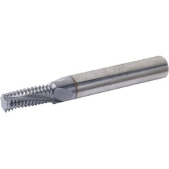 Vargus - 3/8 -16 UN, 6.7mm Cutting Diam, 3 Flute, Solid Carbide Helical Flute Thread Mill - Internal Thread, 19.1mm LOC, 63mm OAL, 8mm Shank Diam - Caliber Tooling