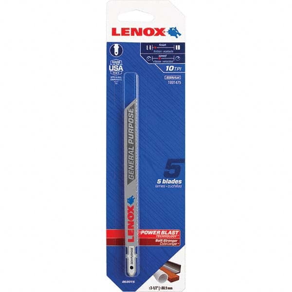 Lenox - Jig Saw Blades Blade Material: Bi-Metal Blade Length (Inch): 5-1/4 - Caliber Tooling