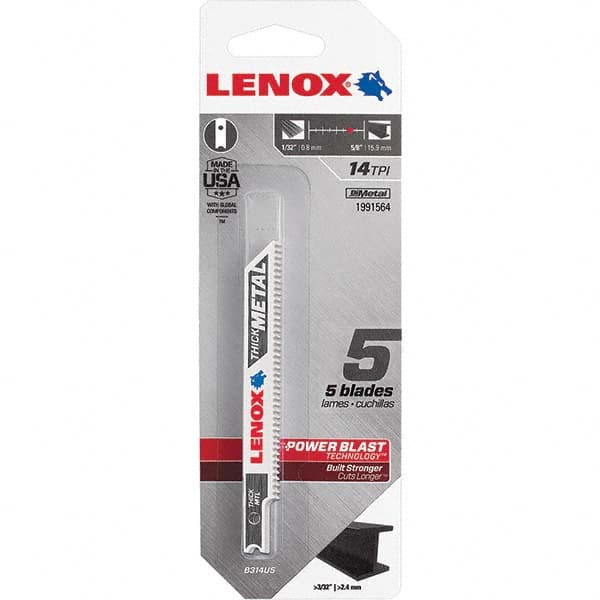 Lenox - Jig Saw Blades Blade Material: Bi-Metal Blade Length (Inch): 3-5/8 - Caliber Tooling