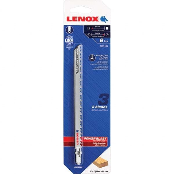 Lenox - Jig Saw Blades Blade Material: Bi-Metal Blade Length (Inch): 6 - Caliber Tooling