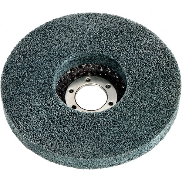 Metabo - 5" Very Fine Grade Zirconia Alumina Deburring Disc - 7/8" Center Hole, Arbor Connection, Gray, 7,950 Max RPM - Caliber Tooling