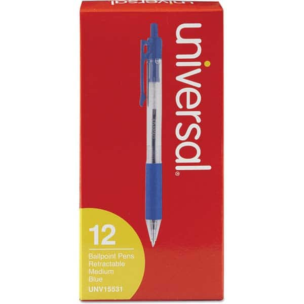 UNIVERSAL - Pens & Pencils Type: Comfort Grip Retractable Pen Color: Blue - Caliber Tooling