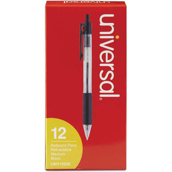 UNIVERSAL - Pens & Pencils Type: Comfort Grip Retractable Pen Color: Black - Caliber Tooling