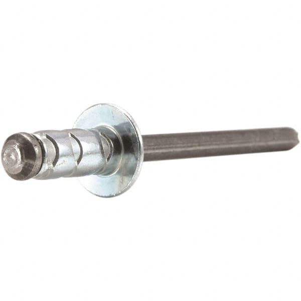 STANLEY Engineered Fastening - Size 4 Dome Head Aluminum Multi Grip Blind Rivet - Steel Mandrel, 0.251" to 0.437" Grip, 1/8" Head Diam, 0.129" to 0.142" Hole Diam, 0.078" Body Diam - Caliber Tooling