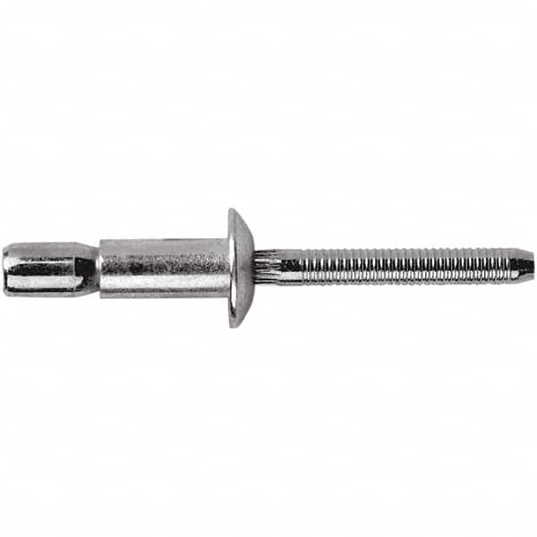 STANLEY Engineered Fastening - Size 6 Dome Head Aluminum Structural with Locking Stem Blind Rivet - Aluminum Mandrel, 0.062" to 0.437" Grip, 3/16" Head Diam, 0.194" to 0.204" Hole Diam, 0.122" Body Diam - Caliber Tooling