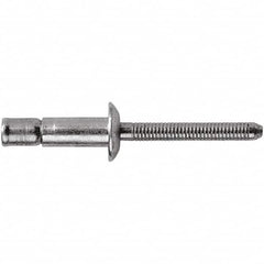 STANLEY Engineered Fastening - Size 8 Dome Head Steel Structural with Locking Stem Blind Rivet - Steel Mandrel, 0.08" to 3/8" Grip, 1/4" Head Diam, 0.261" to 0.276" Hole Diam, 0.162" Body Diam - Caliber Tooling