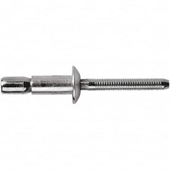 STANLEY Engineered Fastening - Size 6 Dome Head Steel Structural with Locking Stem Blind Rivet - Steel Mandrel, 0.062" to 0.427" Grip, 3/16" Head Diam, 0.194" to 0.204" Hole Diam, 0.114" Body Diam - Caliber Tooling